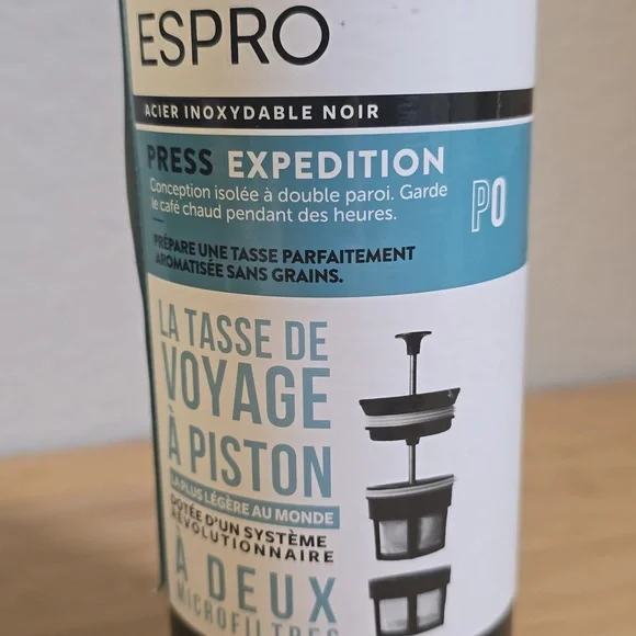 Espro Black Stainless Steel Travel Press - Picture 2 of 3